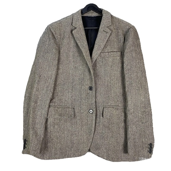 GAP Other - Vintage Gap Mens Sport‎ Coat S Brown Wool Herringbone Tweed Blazer Casual 40R